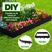 Garden Bed Edging Landscape Lawn Border Flexible DIY Fence Barrier Plant Grass Flower Yard Path Driveway Metal Support Galvanised Steel 90x20cm 6Pcs