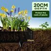 Garden Bed Edging Landscape Lawn Border Flexible DIY Fence Barrier Plant Grass Flower Yard Path Driveway Metal Support Galvanised Steel 90x20cm 6Pcs