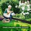Garden Bed Edging Landscape Lawn Border Flexible DIY Fence Barrier Plant Grass Flower Yard Path Driveway Metal Support Galvanised Steel 90x20cm 6Pcs