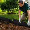 Garden Bed Edging Landscape Lawn Border Flexible DIY Fence Barrier Plant Grass Flower Yard Path Driveway Metal Support Galvanised Steel 90x20cm 6Pcs