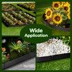 Garden Bed Edging Landscape Lawn Border Flexible DIY Fence Barrier Plant Grass Flower Yard Path Driveway Metal Support Galvanised Steel 90x20cm 6Pcs
