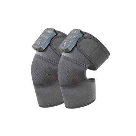 2Pcs Cordless Knee Massager with Heat Vibration for Relief, Electric Heated Knee Brace with 5 Heat Levels and 3 Massage Mode, Gifts for Men Women