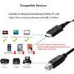 3 Meters Type C Printer Cable Compatible with MacBook Pro MacBook Air M1 Mac Pro iMac Pro USB C to USB B Printer Scanner Cord for HP Canon Brother Samsung