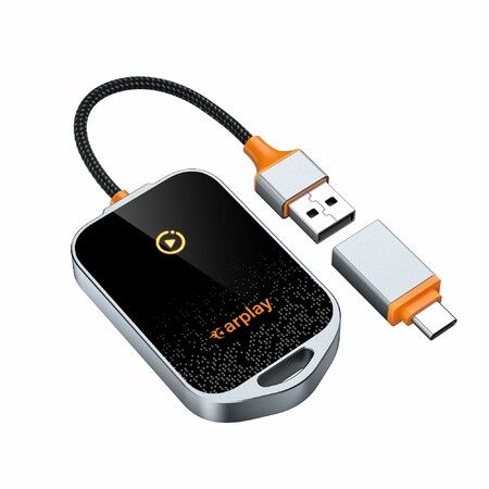 Wireless Carplay Adapter Converts Wired to Wireless carplay Adapter for iPhone,Control Plug and Play Carplay for Cars from 2017 for Apple iPhone iOS 10+