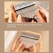 Kalimba Thumb Piano 17 Key - Portable Finger Piano with Tuning Hammer & Study Guide, Premium Wood, Unique Musical Gift for Adults & Kids (Rabbit)