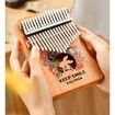 Kalimba Thumb Piano 17 Key - Portable Finger Piano with Tuning Hammer & Study Guide, Premium Wood, Unique Musical Gift for Adults & Kids (Rabbit)