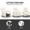 Massage Chair Sofa Recliner Armchair Single Electric Lift Power Riser Leather 8 Point Heated Massaging Relax Lounge Elderly Senior Bedroom Furniture