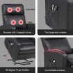 Electric Recliner Chair Lift Massage 8 Point Heated Massaging Lounge Single Sofa Black Leather Armchair Power Assist Elderly Riser Senior Aged Care