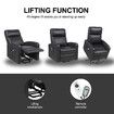 Electric Recliner Chair Lift Massage 8 Point Heated Massaging Lounge Single Sofa Black Leather Armchair Power Assist Elderly Riser Senior Aged Care