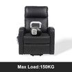 Electric Recliner Chair Lift Massage 8 Point Heated Massaging Lounge Single Sofa Black Leather Armchair Power Assist Elderly Riser Senior Aged Care