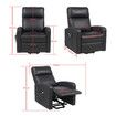 Electric Recliner Chair Lift Massage 8 Point Heated Massaging Lounge Single Sofa Black Leather Armchair Power Assist Elderly Riser Senior Aged Care