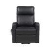 Electric Recliner Chair Lift Massage 8 Point Heated Massaging Lounge Single Sofa Black Leather Armchair Power Assist Elderly Riser Senior Aged Care