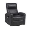 Electric Recliner Chair Lift Massage 8 Point Heated Massaging Lounge Single Sofa Black Leather Armchair Power Assist Elderly Riser Senior Aged Care