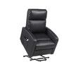 Electric Recliner Chair Lift Massage 8 Point Heated Massaging Lounge Single Sofa Black Leather Armchair Power Assist Elderly Riser Senior Aged Care