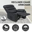 Recliner Chair Sofa Single Reclining Armchair Lounging Couch Black Leather Footrest Ergonomic Luxury Living Room Furniture USB Type C Charging Port