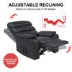 Recliner Chair Sofa Single Reclining Armchair Lounging Couch Black Leather Footrest Ergonomic Luxury Living Room Furniture USB Type C Charging Port