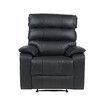 Recliner Chair Sofa Single Reclining Armchair Lounging Couch Black Leather Footrest Ergonomic Luxury Living Room Furniture USB Type C Charging Port