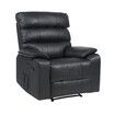 Recliner Chair Sofa Single Reclining Armchair Lounging Couch Black Leather Footrest Ergonomic Luxury Living Room Furniture USB Type C Charging Port