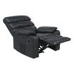 Recliner Chair Sofa Single Reclining Armchair Lounging Couch Black Leather Footrest Ergonomic Luxury Living Room Furniture USB Type C Charging Port