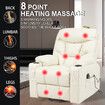 Recliner Massage Chair Single Sofa Electric Power Lift Riser Leather Armchair 8 Point Heat Massaging Lounge Elderly Senior Mobility Assisted Furniture
