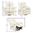 Recliner Massage Chair Single Sofa Electric Power Lift Riser Leather Armchair 8 Point Heat Massaging Lounge Elderly Senior Mobility Assisted Furniture