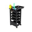 Hair Salon Trolley Tool Cart Hairdressing Colouring Beauty Storage Furniture Mobile 6 Tiers 5 Trays Rolling Wheels Barber Station Spa Tattoo Nail Shop
