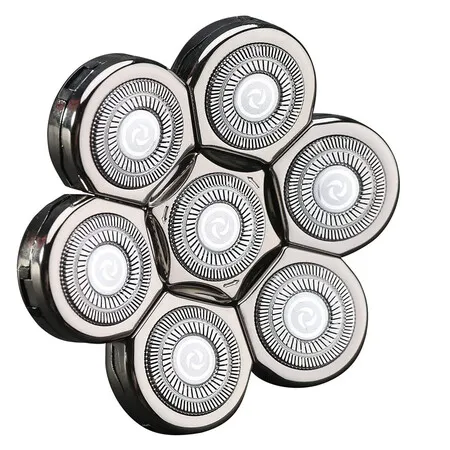 7 Blades Head Shaver Replacement Heads Electric Shaver Universal Replacement Blade Head Electric Razor for Men, Silver
