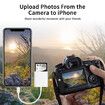 SD Card Reader for iPhone iPad Camera,Dual Card Slot Memory Card Reader Supports SD and TF Card Trail Camera Viewer Sd Card Adapter
