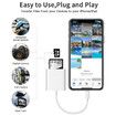 SD Card Reader for iPhone iPad Camera,Dual Card Slot Memory Card Reader Supports SD and TF Card Trail Camera Viewer Sd Card Adapter