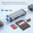SD Card Reader, 3 in 1 Memory Card Reader, Multi-functional, Data Transfer, Type-C, Micro USB, USB, SD, USB Camera Adapter, 0TG Function, Converter