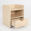 2X Bedside Table Side Storage Cabinet Nightstand Bedroom 1 Drawer 2 Shelf LARK OAK