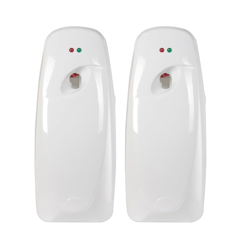 2 Pcs Automatic Air Freshener Spray Dispenser, Wall Mounted or Free Standing, Commercial and Home Use, Multiple Time Scent