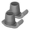 2 Pcs Walker Skis Glides for Folding Walkers, Walker Glides for Seniors, Essentials Walker Accessories Mobility Aid Accessory for Seniors, Grey