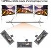 Projection Screen with Stand,100 inch Portable Movie Screen 16:9 HD 4K Double Sided Projection Screen with Carry Bag Indoor Outdoor for Home Theater