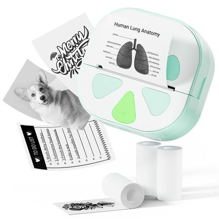 Sticker Printer,Stickers Maker Machine,Mini Portable Bluetooth Thermal Print Pod for Phone,Pocket Inkless Impresora de Pegatinas for Note,DIY,Photo,Gift