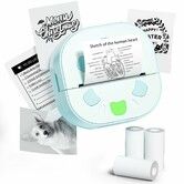 Sticker Printer,PrintPods Mini Printer,Bluetooth Portable Sticker Maker with 3 Rolls Paper,Print Pod Inkless Thermal Printers,Kids Gift