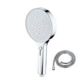 Luxury Handheld Shower Head 3-Mode Soft Rainfall Sprayer Large Hand Shower (Chrome)