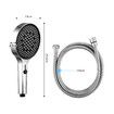 Luxury Handheld Shower Head 3-Mode Soft Rainfall Sprayer Large Hand Shower (Chrome)