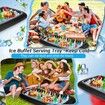 Inflatable Serving Bar with Drain Plug Inflatable Ice Serving Buffet Bar for Party Food Cooler Buffet Drink