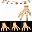 Wednesday Addams Thing Hand Electric Crawling Hand with Sound Light Electric Walking Hand Prop Haunted House Halloween Party Gothic Desktop Decor