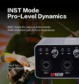 2i2 USB Audio Interface, 24-bit/192kHz Audio Interface with XLR, 48V Phantom Power for Smartphone Computer Recording, Streaming, Music Production, Podcast