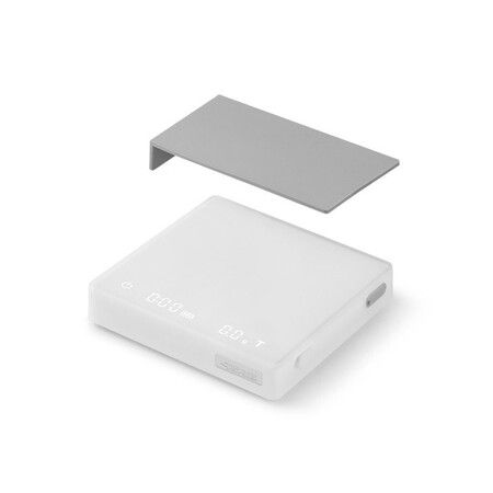 MHW-3BOMEBR Espresso Scale with Auto Timer, Rechargeable Coffee Scale for Barista, 0.1g High Precision Scales, 0.3-2kg, Auto Peeling, White ES6028W-OS