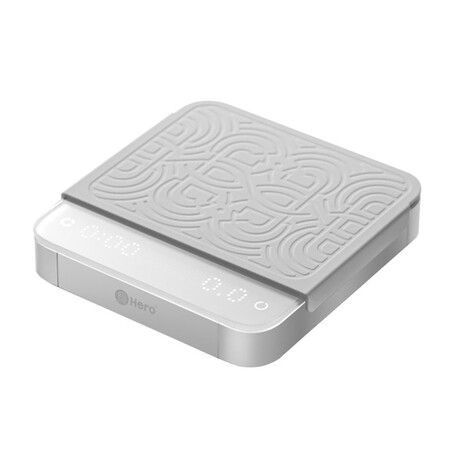 Hero Electronic Coffee Scale, with Countdown Timer, 3KG, Accuracy 0.1 g USB Rechargeable, Mirror Waterproof, White