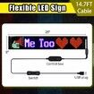 Programmable LED Signs Flexible LED Advertising Sign Bluetooth APP Custom Editor Animations/Text/Graffiti (59 x 12cm)