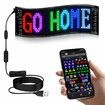 Programmable LED Car Sign Message Scrolling LED Display for Indoor Flexible LED Advertising Sign Bluetooth APP Custom Editor Animations/Text/Graffiti