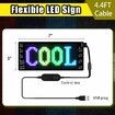 Light Signs for Car Programmable LED Car Sign Flexible LED Advertising Sign Bluetooth APP Custom Editor Animations/Text/Graffiti (17 x 7cm)
