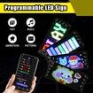 Light Signs for Car Programmable LED Car Sign Flexible LED Advertising Sign Bluetooth APP Custom Editor Animations/Text/Graffiti (17 x 7cm)
