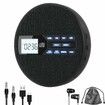 CD Player Portable,Rechargeable Portable CD Player with Dual Speakers and Anti Skip,Dual Bluetooth,FM Transmission,USB,AUX,Repeat,10 Speeds,Fabric Black