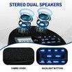 CD Player Portable,Rechargeable Portable CD Player with Dual Speakers and Anti Skip,Dual Bluetooth,FM Transmission,USB,AUX,Repeat,10 Speeds,Fabric Black