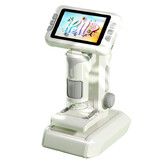 Grey 4 Inch HD Digital Microscope 100 1600X Kiids Portable Biology Toy With Photo Video Recording Type C USB